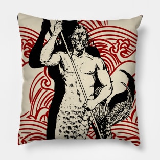 Poseidon in greek mythology Pillow