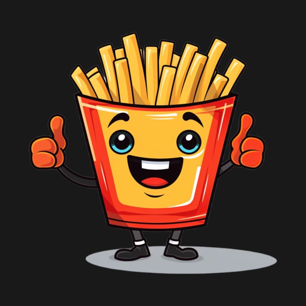 kawaii french fries T-Shirt cute ,potatofood by nonagobich