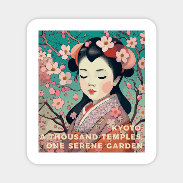 Kyoto Serene Garden Magnet by Kingrocker Clothing