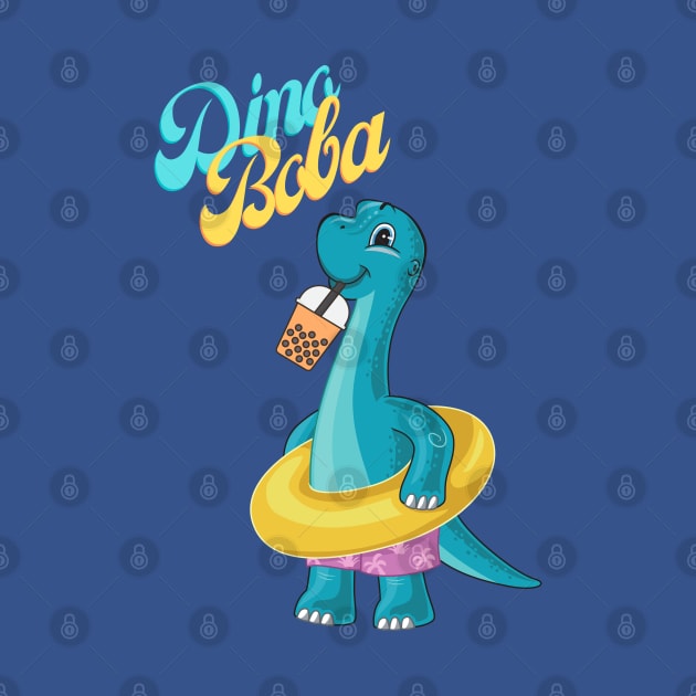 CUTE DINO BOBA DRINK by O.M design