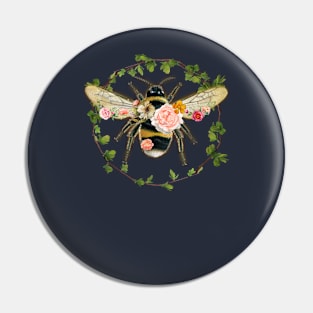 Bee and Flowers Pin