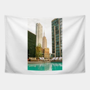 New York Rooftop Pool Tapestry