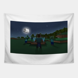 Minecraft Night Fighter Tapestry