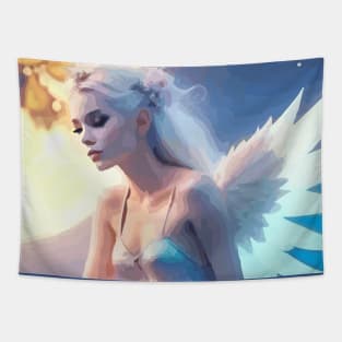 A beautiful girl-elf with wings on her back Tapestry