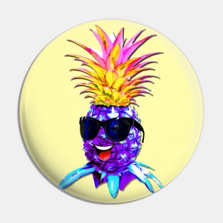 Pineapple Ultraviolet Happy Dude with Sunglasses Pin