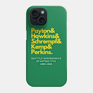 1995-1996 Seattle Supersonics Starting Five Phone Case