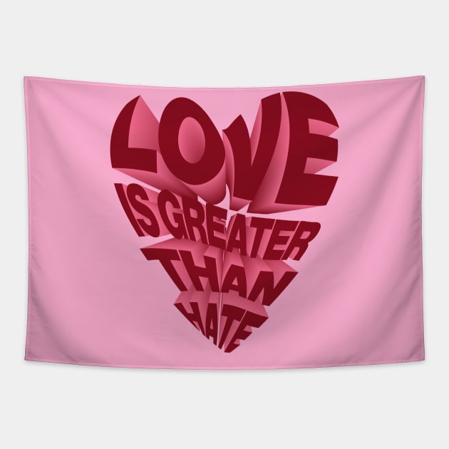 LOVE IS GREATER THAN HATE Tapestry by NYXFN