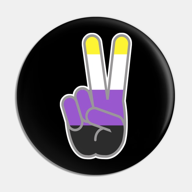 Non binary peace symbol flag Pin by Calculated