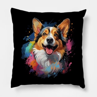 Corgi Rainbow Pillow