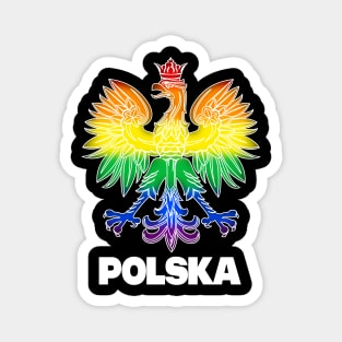 Poland/Polish Eagle Flag / Gay Pride Colors Magnet