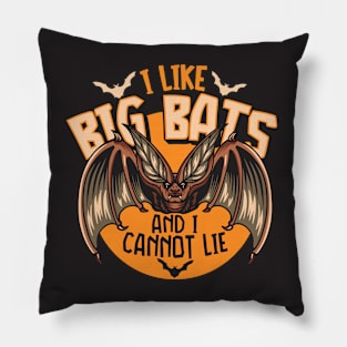 I Like Big Bats & I Cannot Lie // Funny Halloween Bat Rap Parody Pillow
