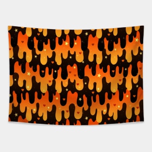 Orange and Black Slime Tapestry