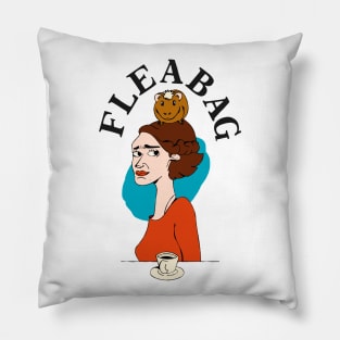 Fleabag drawing with lettering Pillow