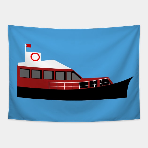 Funny ship Tapestry by nabilhaj