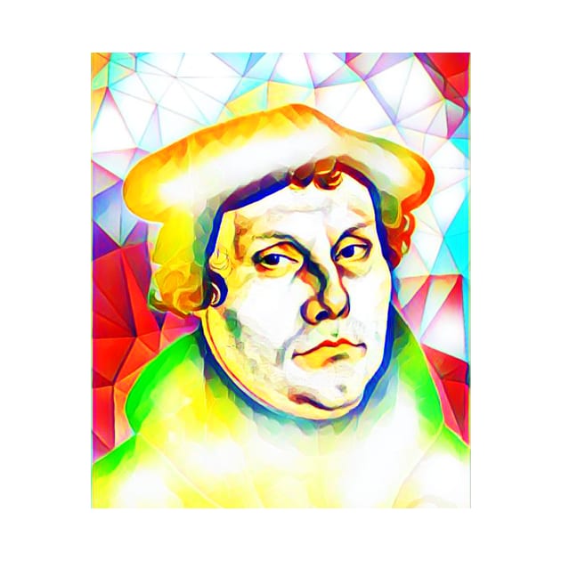 Martin Luther Colourful Portrait | Martin Luther Artwork 11 by JustLit