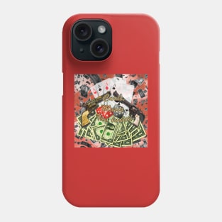 Cards, money, two barrels. Phone Case