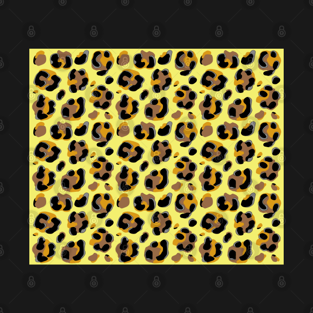 Leopard print spot pattern background by DangDumrong