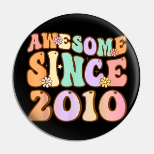 Awesome Since 2010 14 Year Old 14th Birthday Gifts for girls Pin