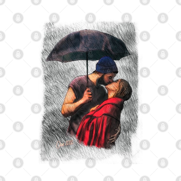 Couple under the rain by Henry Drae