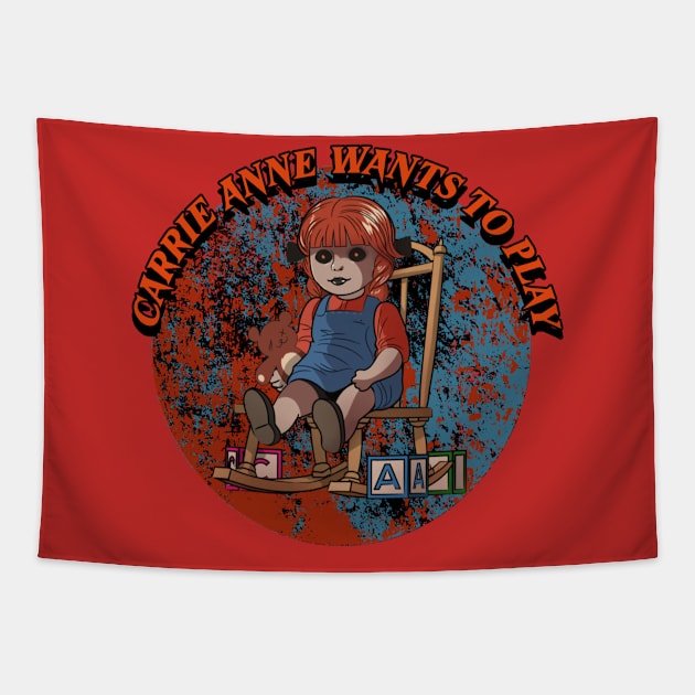 Carrie Anne Wants To Play Graphic Tapestry by CTJFDesigns