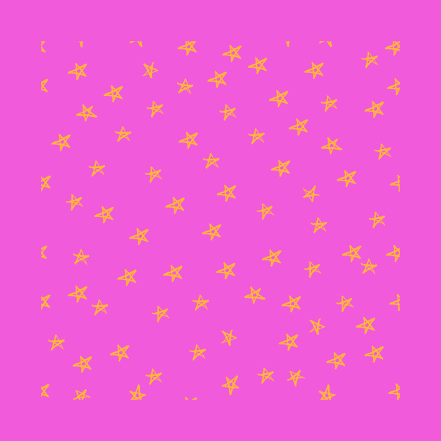 Cute Yellow and Hot Pink Star Pattern by socialdilemma