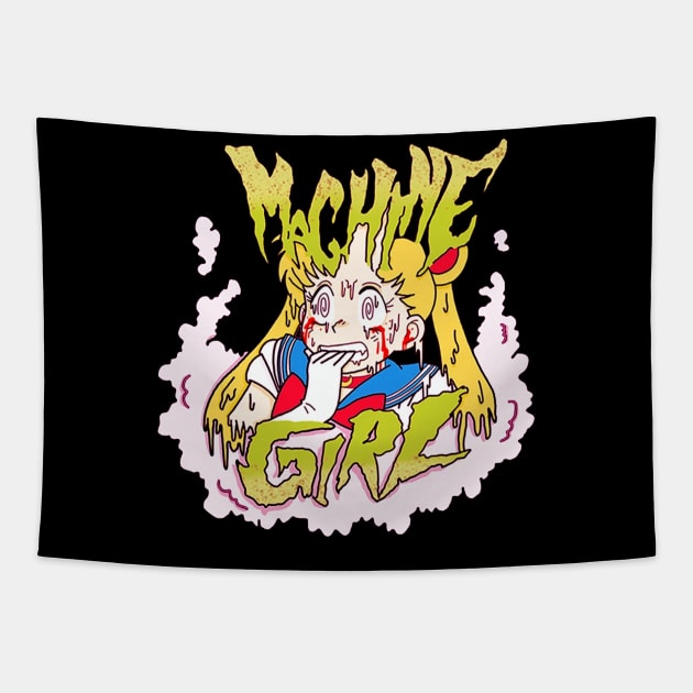 Machine Girl Tapestry by Big Tees