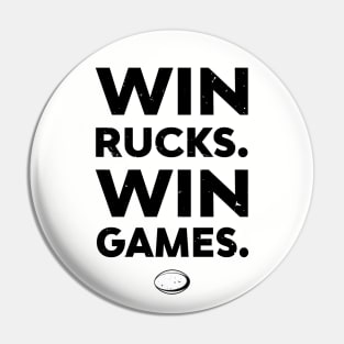 Win Rucks Win Games Rugby Forwards Coach Pin