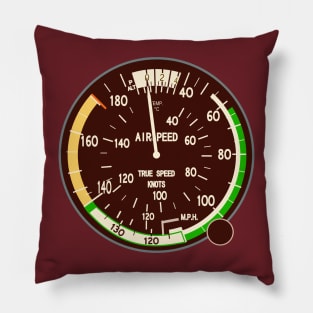 Vintage aircraft speedometer Pillow