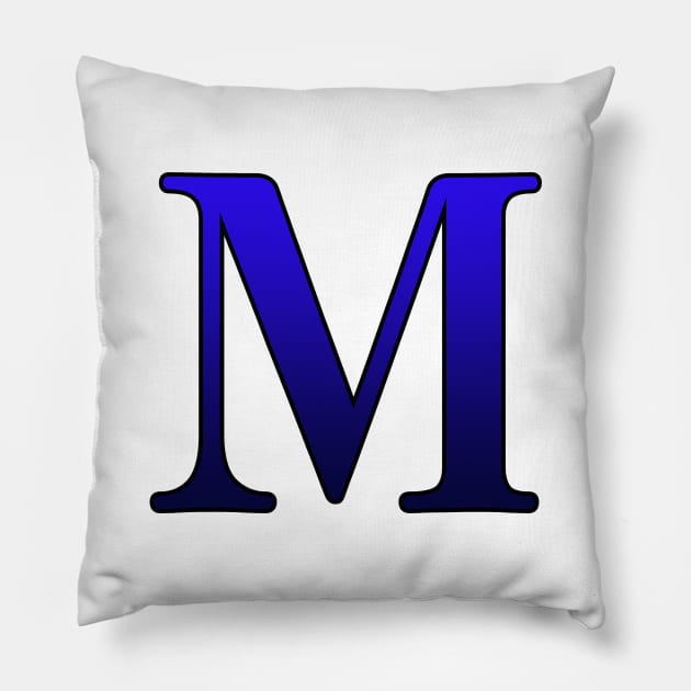 Blue Roman Numeral 1000 M Pillow by Numerica