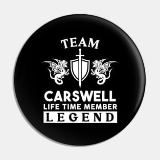 Carswell Name T Shirt - Carswell Life Time Member Legend Gift Item Tee Pin