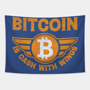 Bitcoin is Cash With Wings Tapestry