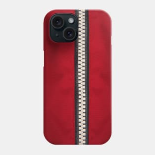 royal red zipper Phone Case