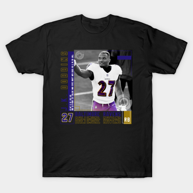 J.K. Dobbins Football Edit Tapestries Ravens - Jk Dobbins - T-Shirt