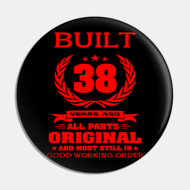 38th Birthday Pin by A Zee Marketing