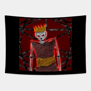 King skull artwork Tapestry