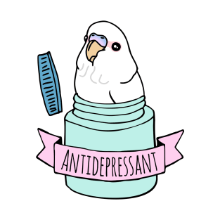 Antidepressant white budgie T-Shirt