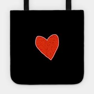 Small Red Textured Heart Tote