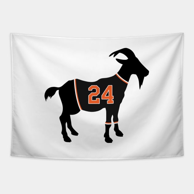 Willie Mays  GOAT Tapestry by cwijeta