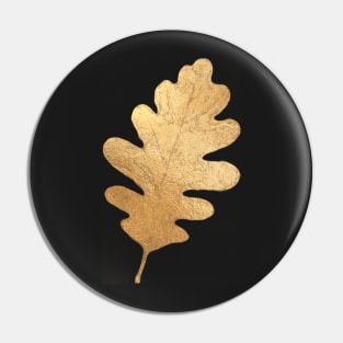 Oak Leave, Faux Gold Pin