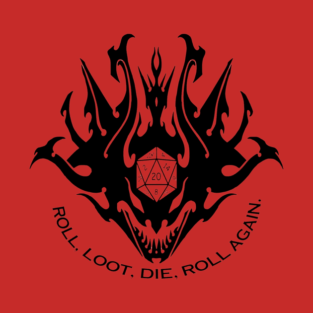 Dungeons and Dragons Roll,loot,die by OtakuPapercraft