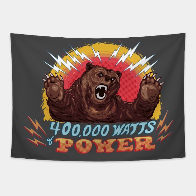 400,000 Watts of Power!! Tapestry by bigbadrobot