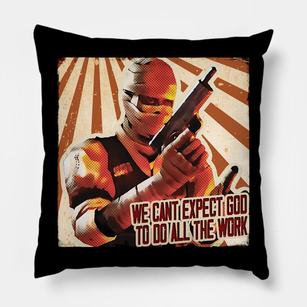 Joshua Graham Fallout Pillow by The Libertarian Frontier 