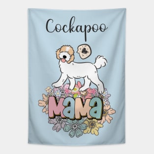 White and Apricot Cream Golden Cockapoo Mama 5 Tapestry