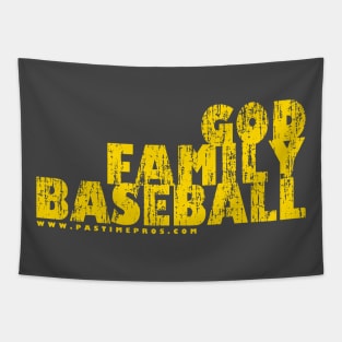 GOD - FAMILY - BASEBALL Tapestry