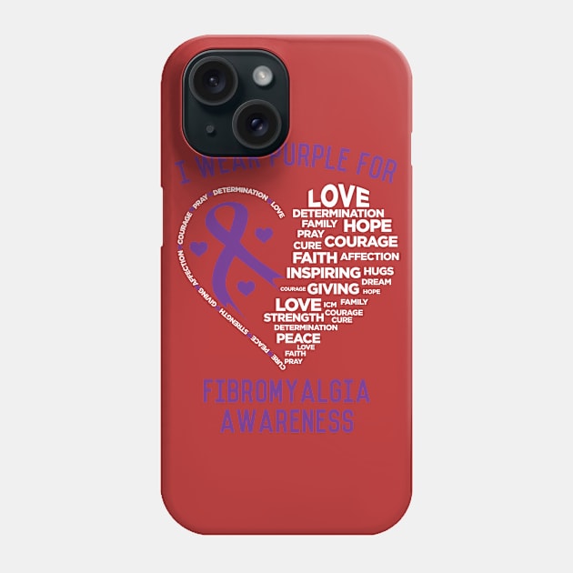 Fibromyalgia Awareness Tee Phone Case by veerkun