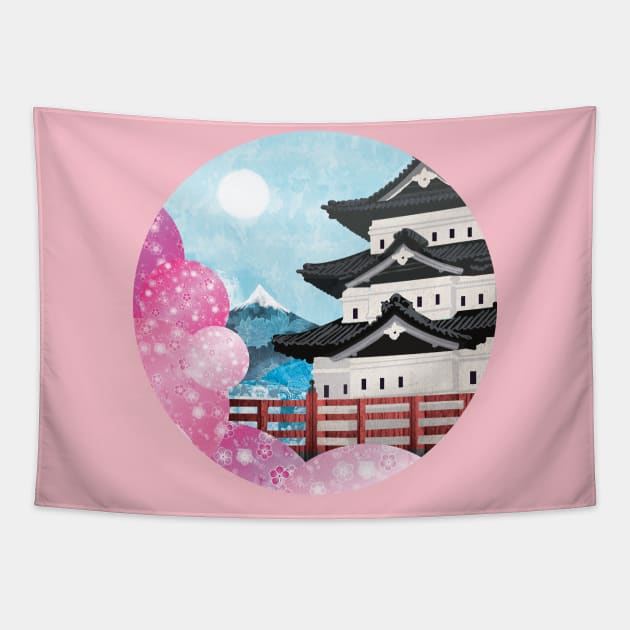 Japan Tapestry by KatherineBlowerDesigns