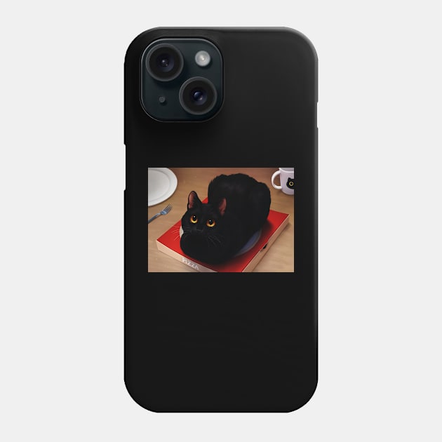 black cat Phone Case by blackkitten