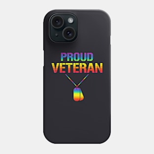 Proud Veteran Lgbt Q Gay Pride Dog Tag Military Soldier Phone Case