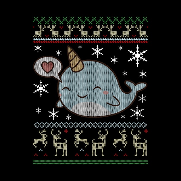 Christmas Ugly Sweater Narwhal Shirt Gift Decorations by Danielsmfbb