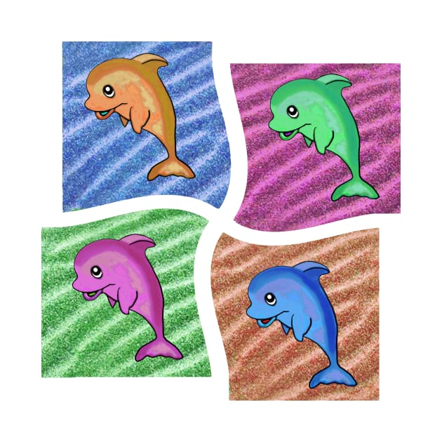 Pop Art Dolphins by KissedbyNature